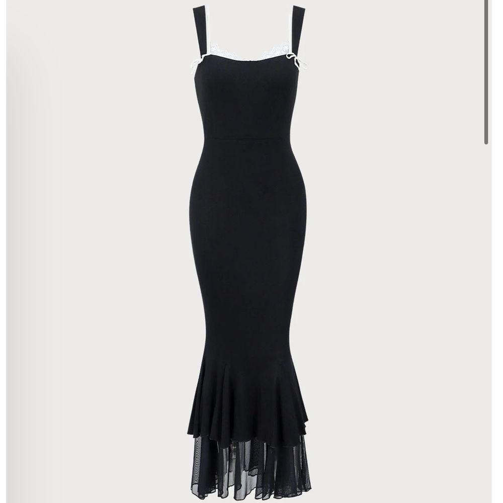 RIHOAS Bodycon Slip Maxi Dress Black Womens Size Small New With Tag